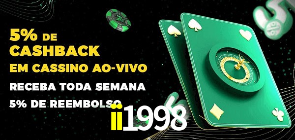 Promoções do cassino ao Vivo ii1998